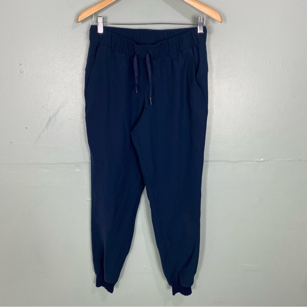 Lululemon On The Fly Jogger Navy Blue W5BZDS Pull On Pants Sz 6